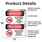 Signmission No Swimming Pool Closed Chemicals Bilingual Danger Sign, Vinyl Decal, 12in W x 18in L, 2PK OS-2PACK-DS-D-1218-VS-1627 - alternate 3